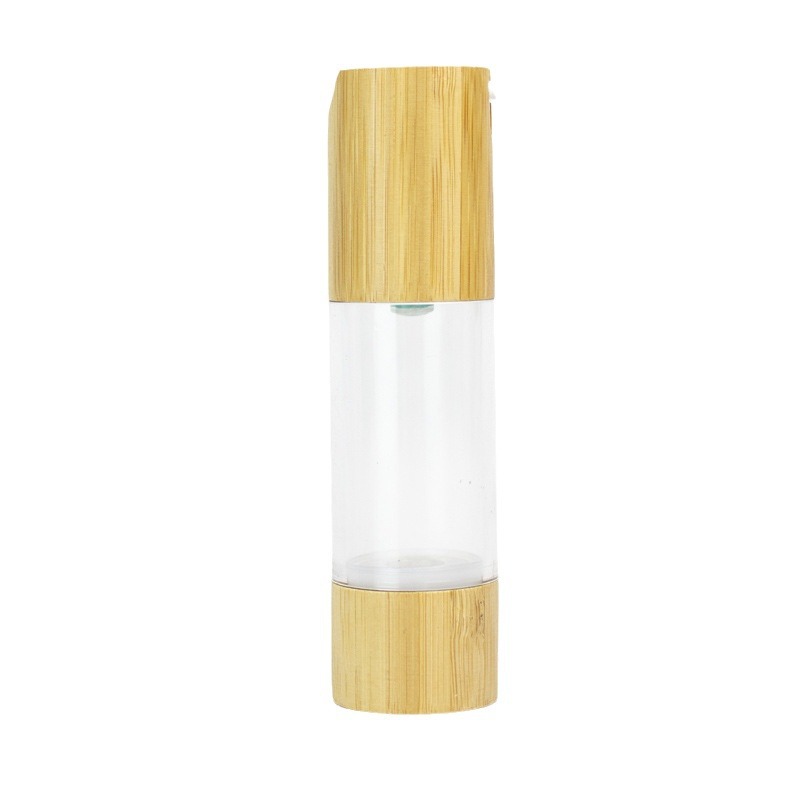 Bamboo Lotion Airless Pump Bottle 1oz 1.7oz Emulsion Cream Vacuum Cosmetic Bamboo Lotion Airless Pump Bottle 1oz 1.7oz Emulsion Cream Vacuum Cosmetic
