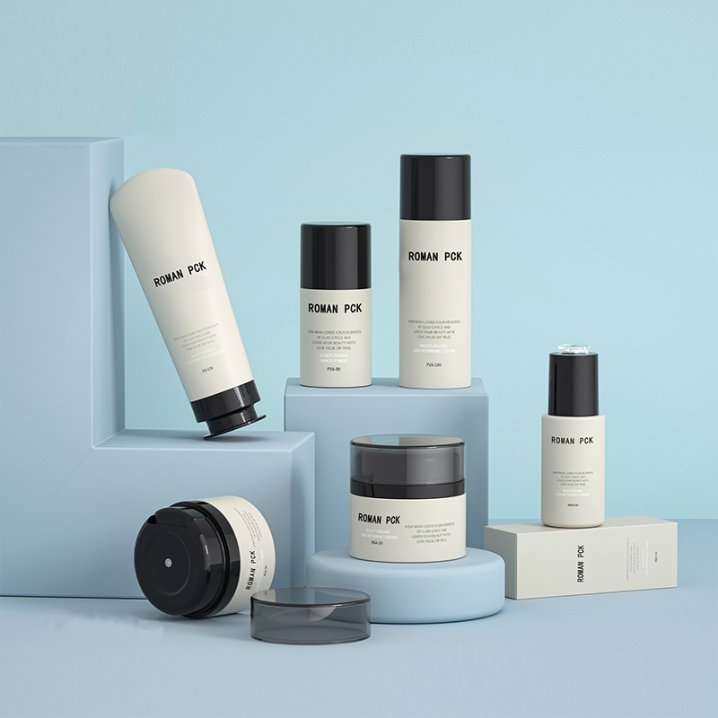 Plastic Vacuum Cream Jars Airless Press Pump Bottle Cosmetic Packaging Container for Skin Care Face Cream Lotion