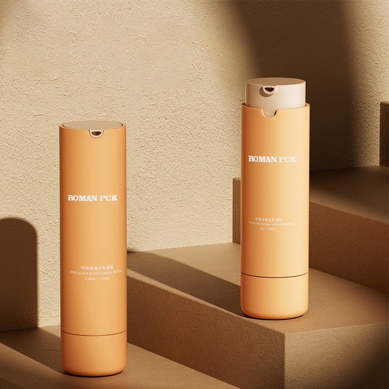 Orange 15ml 30ml 50ml Plastic Airless Pump Bottle PP Cream Lotion Skin Care Cosmetic Serum Packaging