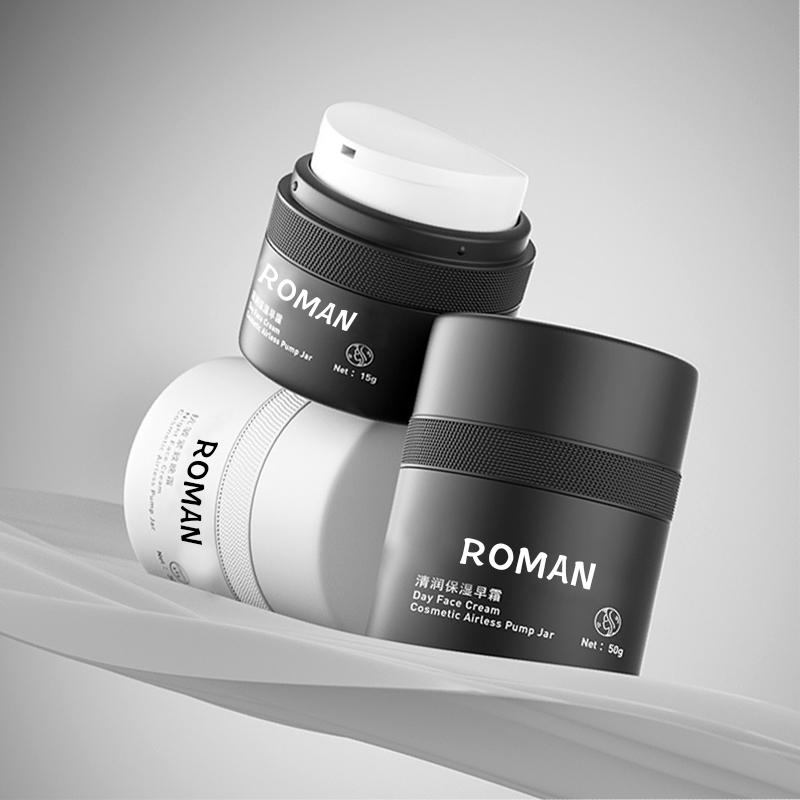 Lotion Cream Serum Utrem Cum Pump 15ml 30ml 50ml White Black Duplex Murus Inanis PP Plastic