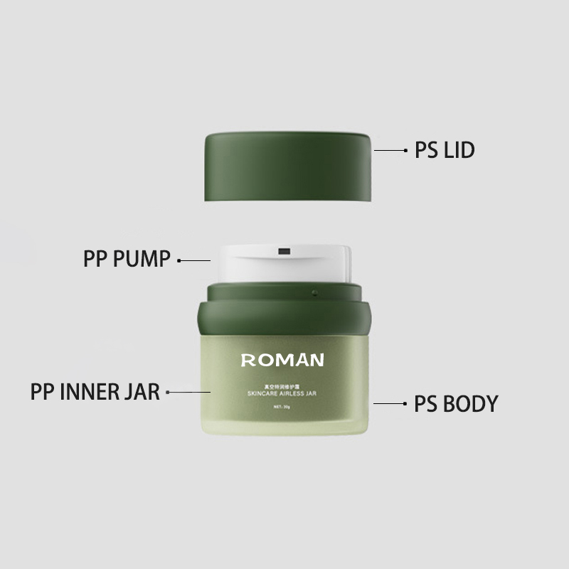 Portable Airless Jar Cosmetic Skincare Face Cream Portable Airless Jar Cosmetic Skincare Face Cream