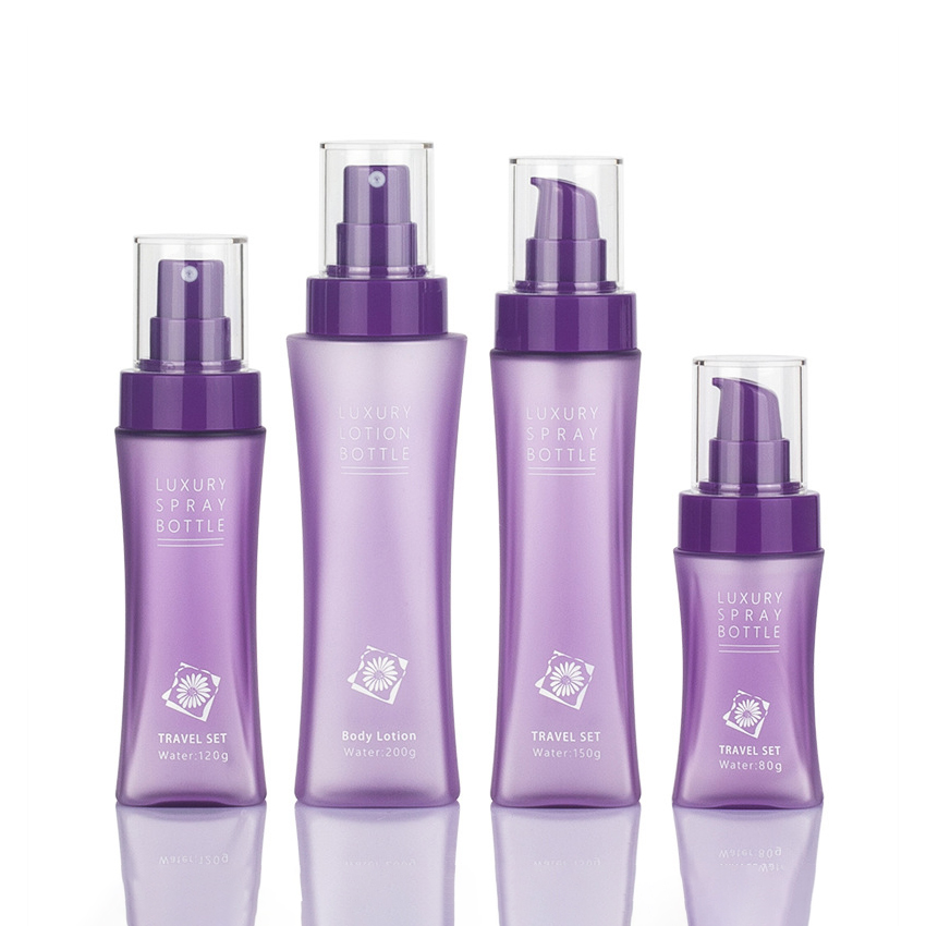 80ml 120ml 150ml 200ml Waist-Shaped Pet Plastic Travel Utrem Explosivae Design pro Lotions Tinte Aqua-Small Size Convenient Spray Bottle