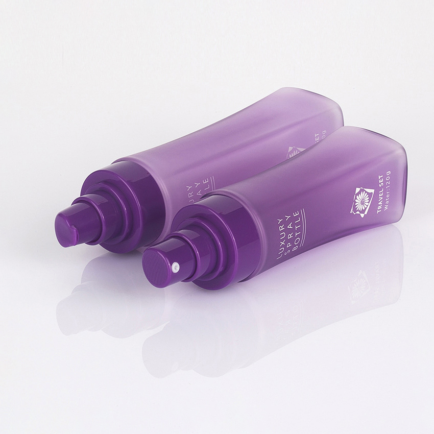 80ml 120ml 150ml 200ml Waist-Shaped Pet Plastic Travel Utrem Explosivae Design pro Lotions Tinte Aqua-Small Size Convenient Spray Bottle