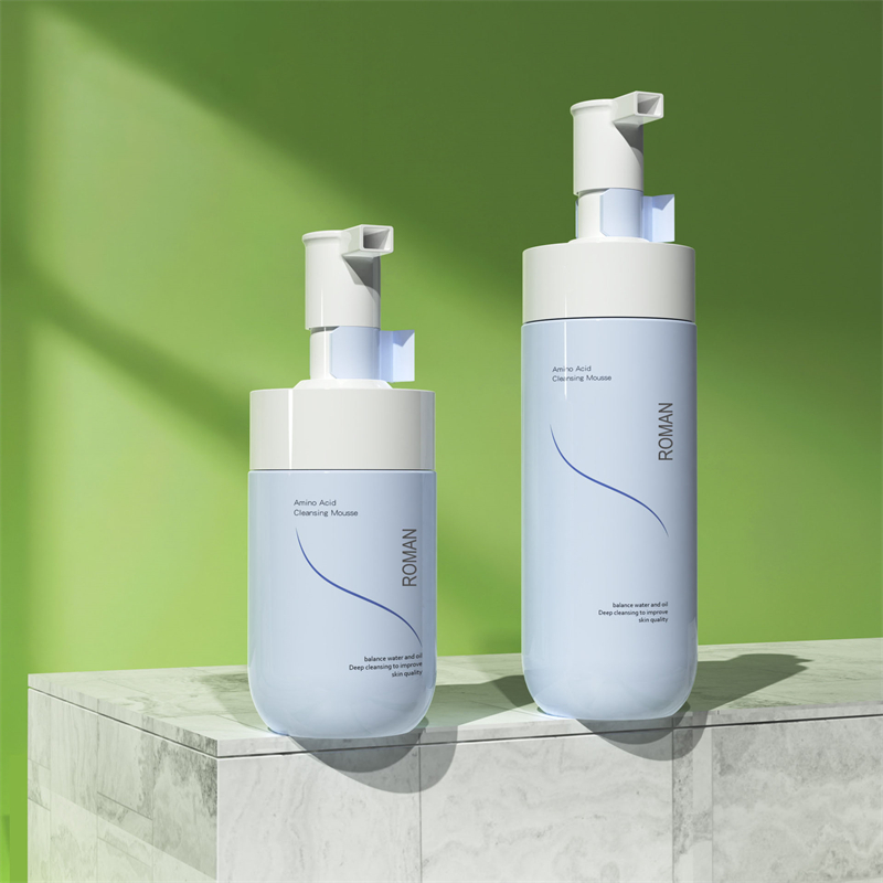 Privata Label Facial Whitening Foamer Benigna Purgatio Mousse Bulla Purgatio Blue PET Foam Pump Bottle 150ml 200ml 300ml