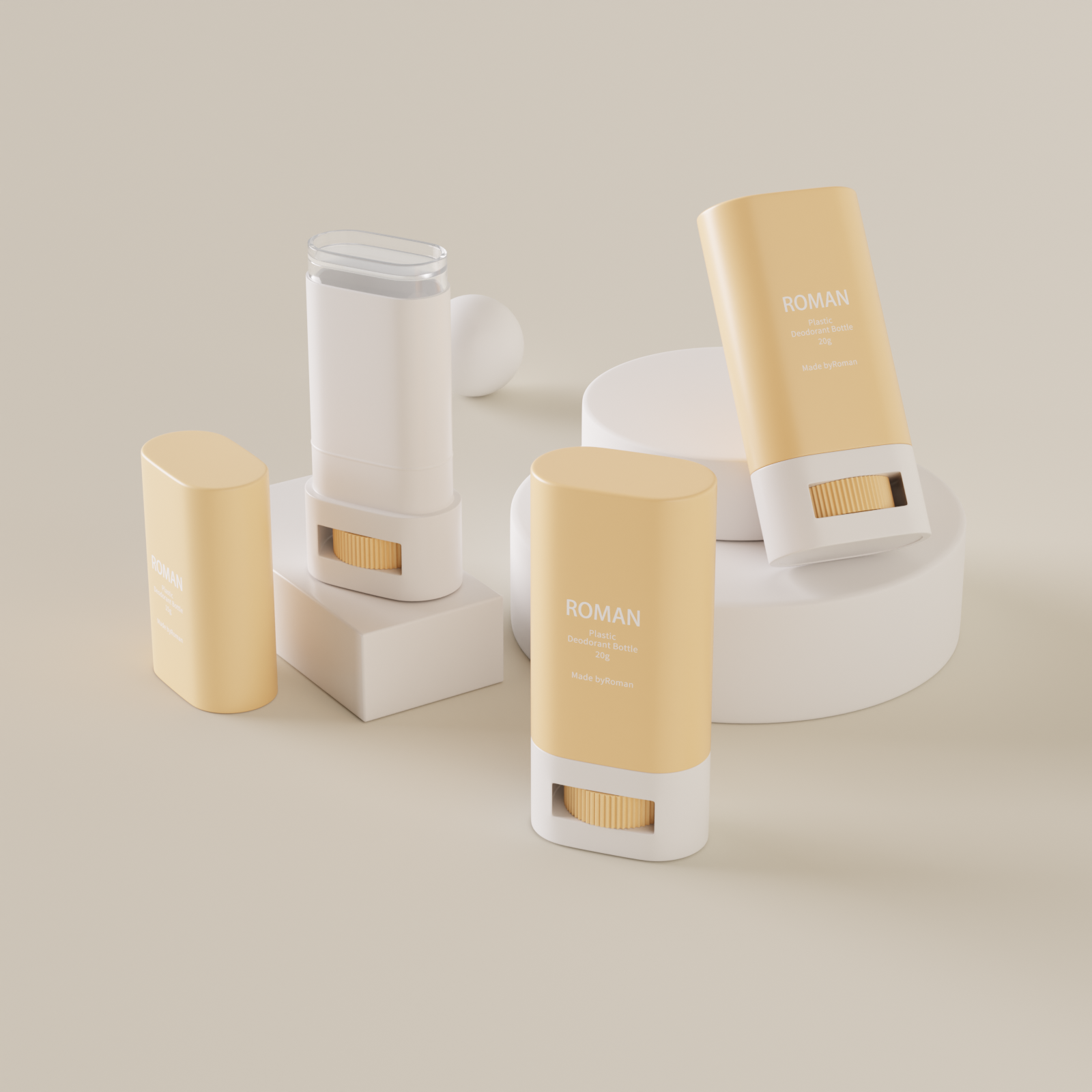 Alvo informibus Oem Odm Top implens Packaging colorem inanis Twist-Up Plastic Serena solidus Deodorant continens