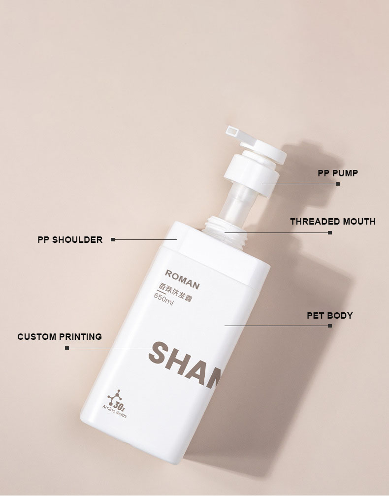 New Design Private Logo Matte White 650ml Square Empty HDPE Plastic Laundry Detergent Liquid Utrem 1L For Shampoo Shower Gel New Design Private Logo Matte White 650ml Square Empty HDPE Plastic Laundry Detergent Liquid Utrem 1L For Shampoo Shower Gel