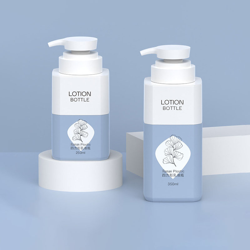 350ml 500ml magnae capacitatis Square Pet Plastic Sub-Bottling Utrem Quotidie Necessitatibus Care Shower Inanis Shampoo Continens For Bath Gel 800ml 1000ml