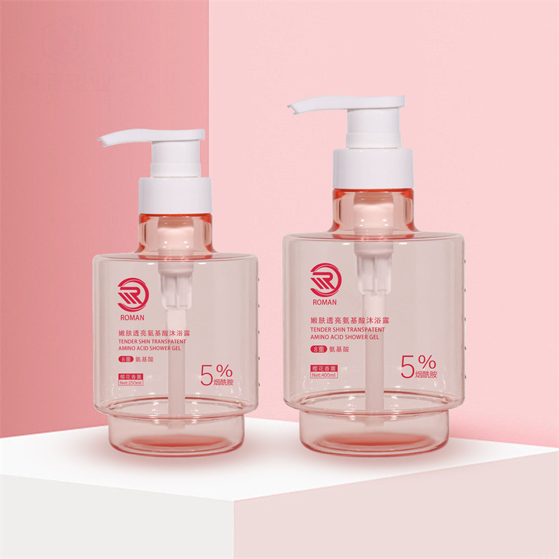New Arrival Premium Pink 250ml 300ml 400ml Matte Transparent Inanis Luxuria Skincare Corpus Oleum Face Serum Pump et Lotion Utrem Cum Packaging