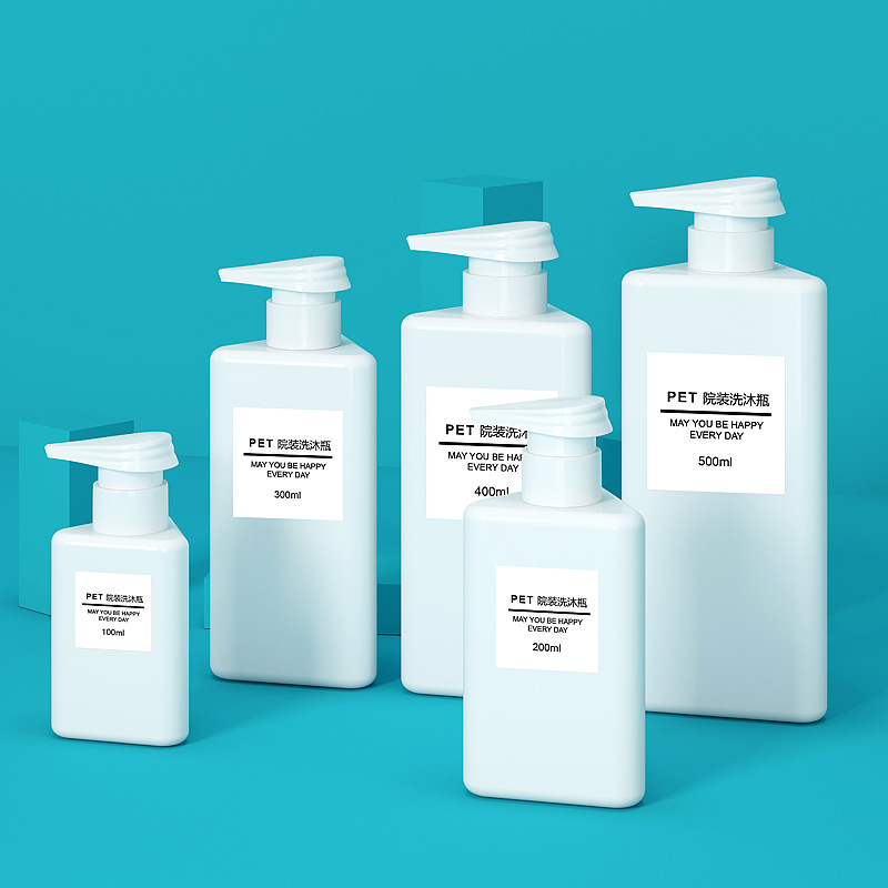 New triangulare PET Plastic Utrem vacuam Lotionem Facial Lotion or Skincare Lotion 100ml 200ml 300ml 400ml 400ml 500ml Medicamentum